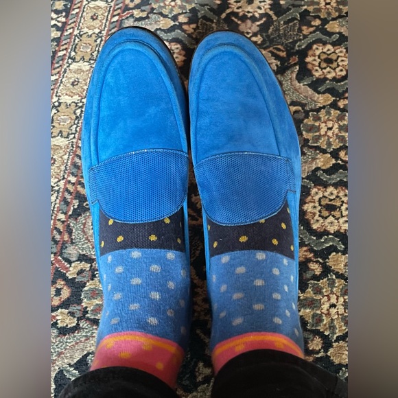 Rare Gravati Italian Royal Blue Suede Loafers - Picture 4 of 8